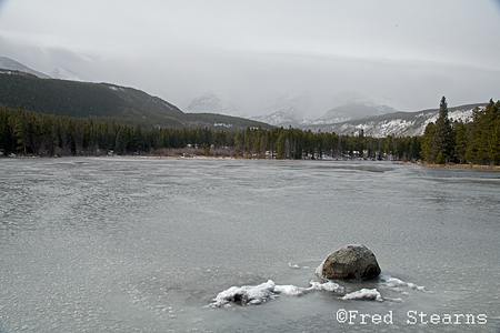 Rocky Mountain NP Sprague Lake Offshore Rock