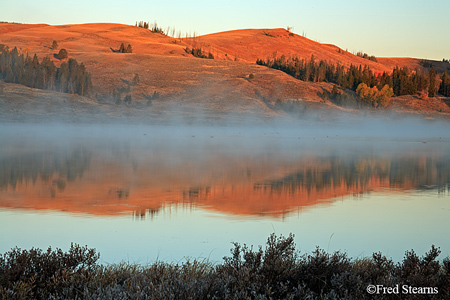 Yellowstone NP Swan Lake Sunrise