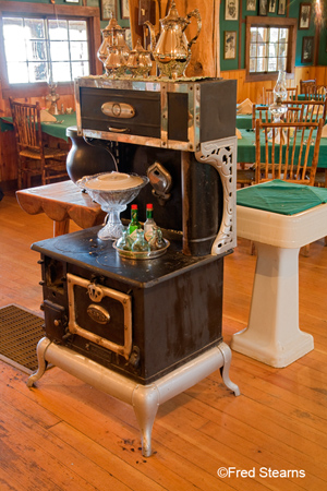 Bald Pate Inn Old Stove in teh Dining Room