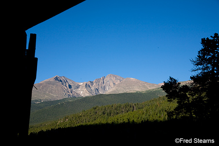 Rocky Mountain NP Wind River Ranch Longs Peak from teh Barn