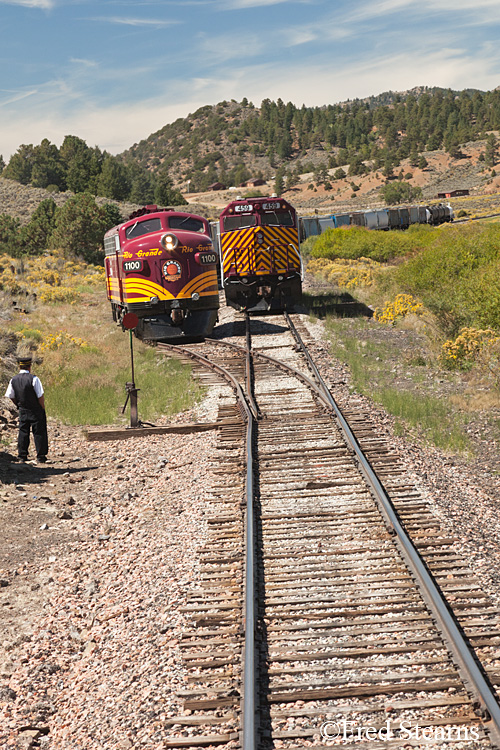 Rio Grande Scenic Railroad Retrieving  Diesel Electric Engine 1100