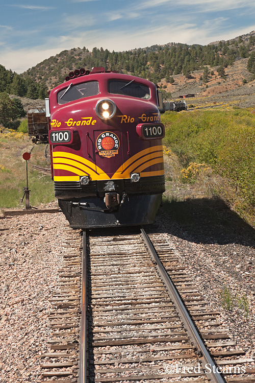 Rio Grande Scenic Railroad Retrieving  Diesel Electric Engine 1100