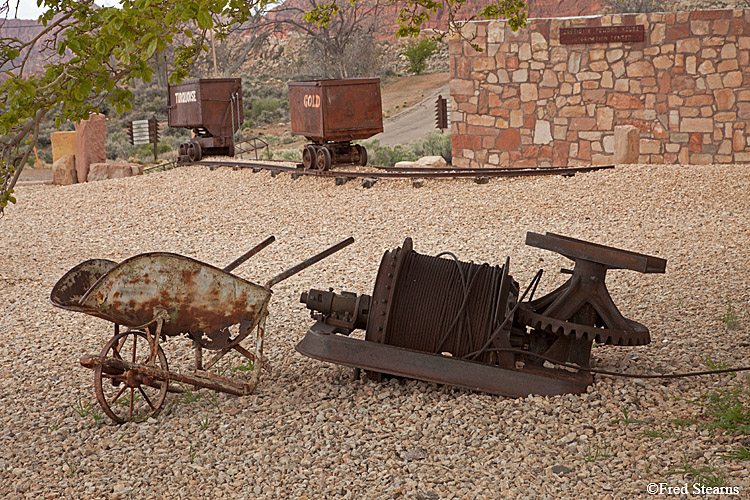 Silver Reef Ghost Town Mining Tram Wheel Barrow