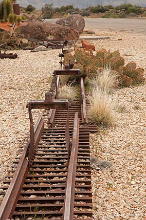 Silver Reef Ghost Town Tram Tracks