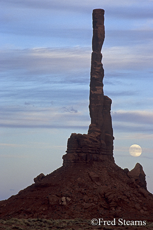 Monument Valley Totem Pole Moonrise