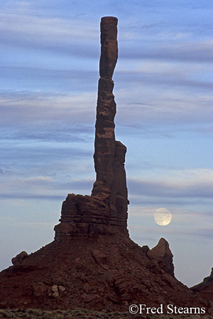 Monument Valley Totem Pole Moonrise