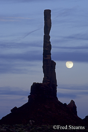 Monument Valley Totem Pole Moonrise