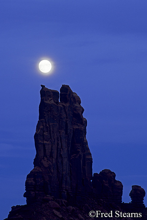 Monument Valley Totem Pole Moonrise